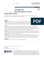 Conservative Management Following Patellar Dislocation: A Level I Systematic Review