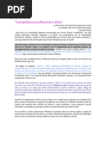 Contro de Lectura Semana 5 Competencia Profesional y Ética