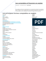 Les Principaux Termes Comptables Et Financiers en Anglais - Créer, Gérer, Entreprendre