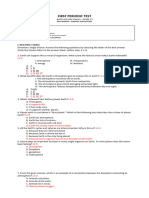 Earth and Life Science First Quarterly Exam 2023 2024 Answer Key