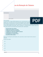 Teste 1 - Políticas e Práticas de Retenção de Talentos