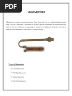 Manometers: Types of Manometer