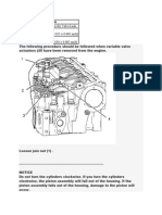 Valve Lash C15 Accert