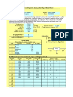 Ductwork System Calculation Input Data Sheet: Fixture Library Fixture Type, C, and DP Input by User