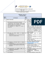 Adaptación y Diágnostico Primera Semana