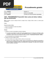 Procedimento Guiado: 2304 - TRANSMISSÃO Powershift, Valor Acima Do Limite, Calibra-Ção de Amortecedor