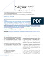 Afectación Renal Por Leishmania en Paciente Con Infección Por El VIH y El VHB No Conocida