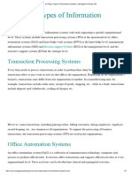 Six Major Types of Information Systems - Management Study HQ