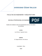 Gestion de La Calidad de Una Obra de Pavimentacion en La Av. 2 de Octubre - Leon Romero