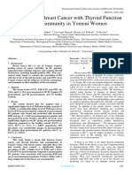 Association of Breast Cancer With Thyroid Function and Autoimmunity in Yemeni Women