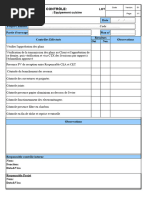 Fiche de Contrôle Cuisine