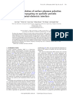 Numerical Solution of Surface Plasmon Polariton Mode Propagating On Spatially Periodic Metal-Dielectric Interface