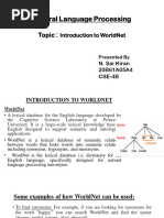 Natural Language Processing:: Topic