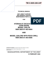 Hydraulic Excavator John Deere Model 230Lcr NSN 3805-01-463-0804 AND Model 230Lcrd With Rock Drill NSN 3805-01-463-0806