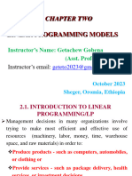 Chapter 2 - Linear Proramming