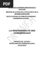 La Responsabilite Des Paramedicaux