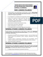 Minimal Overlapping Syllabus of Prelims + Mains