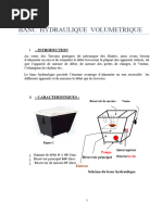 TP1 Banc Hydraulique Volumetrique: - Introduction