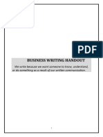 Business Writing Handout