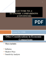 SC431 Lecture No. 4 Economic Comparisons (Continued)