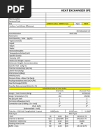 Heat Exchanger Datasheet