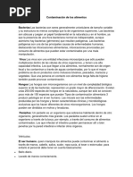 Contaminación de Los Alimentos