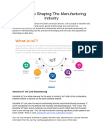 How IoT Is Shaping The Manufacturing Industry