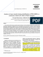 Analysis of Mass Transfer During Ultrafiltration of PEG-6000 in A Continuous Stirred Cell: Effect of Back Transport