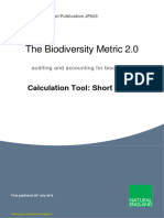 Biodiversity Metric 2.0 Calculation Tool - Short Guide - Beta Test Final