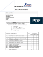 Evaluación Yesero