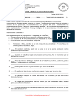 Evaluación El Caballero de La Armadura Oxidada