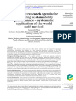 Setting The Research Agenda For Measuring Sustainability Performance - Systematic Application of The World Café Method