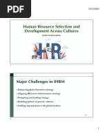 Human Resource Selection and Development Across Cultures: Major Challenges in IHRM