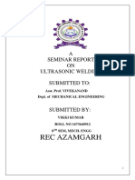 A Seminar Report On Ultrasonic Welding S