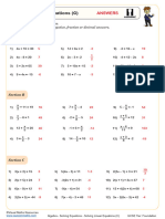 Cazoom Maths Solving Equations Solving Linear Equations C Answers