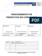 Procedimiento de Productos No Conformes TFM