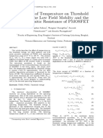 The Effect of Temperature On Threshold Voltage, The Low Field Mobilty and The Series Parasitic Resistance of PMOSFET