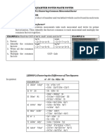 1ST Quarter Notes Math Notes