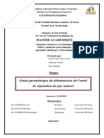 Etude Paramétrique Du Débutaniseur de L'unité de Séparation Du Gaz Naturel