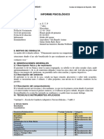 INFORME PSICOLÓGICO de Vineland y Rias