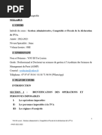 Syllabus de Gestion Administrative, Comptable Et Fiscale de La Déclaration de TVA-26 06 2023