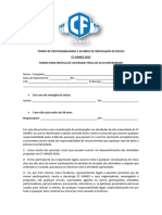 Termo de Responsabilidade e Acordo de Implicação de Riscos