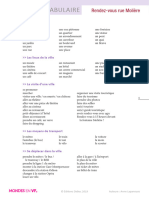 Fiche - de Vocabulaire - Rendez-Vous - Rue - Moliere