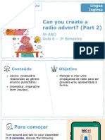 Can You Create A Radio Advert? (Part 2) : 9º ANO Aula 6 - 3º Bimestre