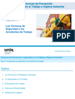 Técnicas PRL Seguridad e Higiene Tema 1 Las Técnicas de Seguridad y Los Accidentes de Trabajo