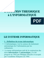 INITIATION THEORIQUE À L'INFORMATIQUE