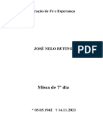 Missa Sétimo Dia SR José Nelo Rufino