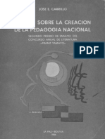 Ensayo Sobre La Creacion de La Pedagogia Nacional - Carrillo