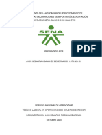 Documento de La Aplicación Del Procedimiento de Elaboración de Las Declaraciones de Importación, Exportación y Tránsito Aduanero. Ga1-210101061-Aa4-Ev01