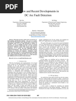 Review and Recent Developments in DC Arc Fault Detection